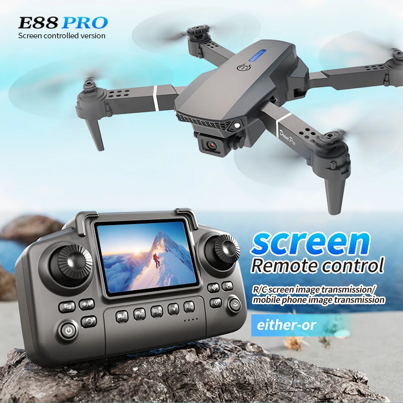 Rc Helicopter Case - Профессиональный дрон E88 PRO с экраном